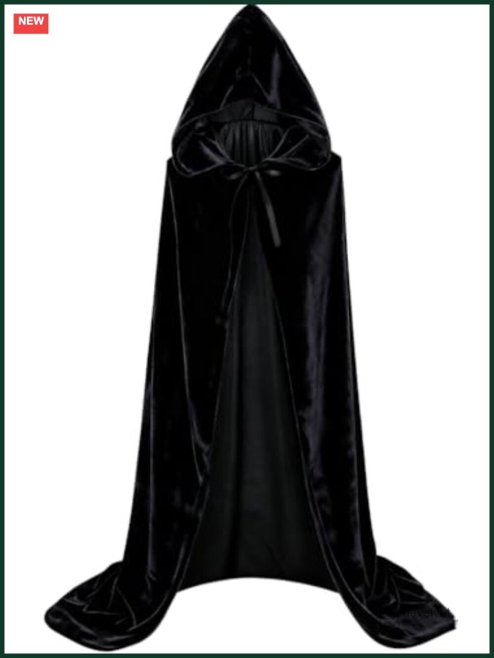 Velvet Hooded Cape Cloak Costume Unisex Halloween Cosplay Robe